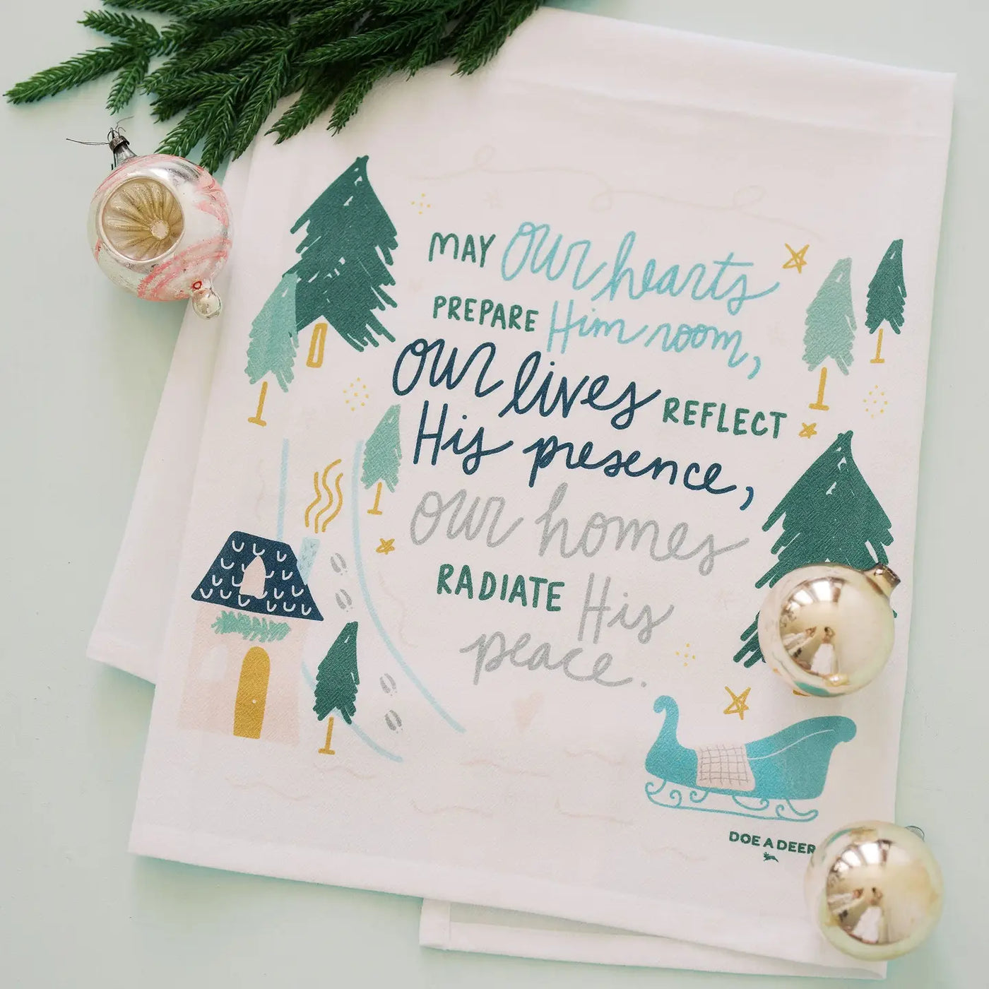 May Our Hearts Flour Sack Towel