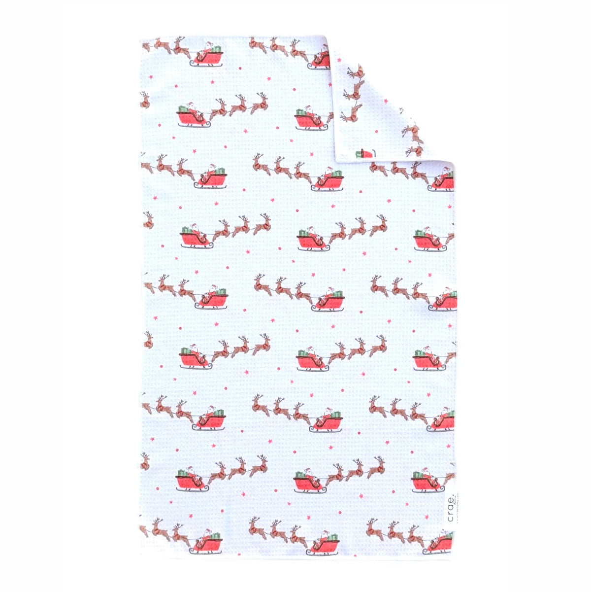 Midnight Sleigh Ride Double Sided Hand Towel