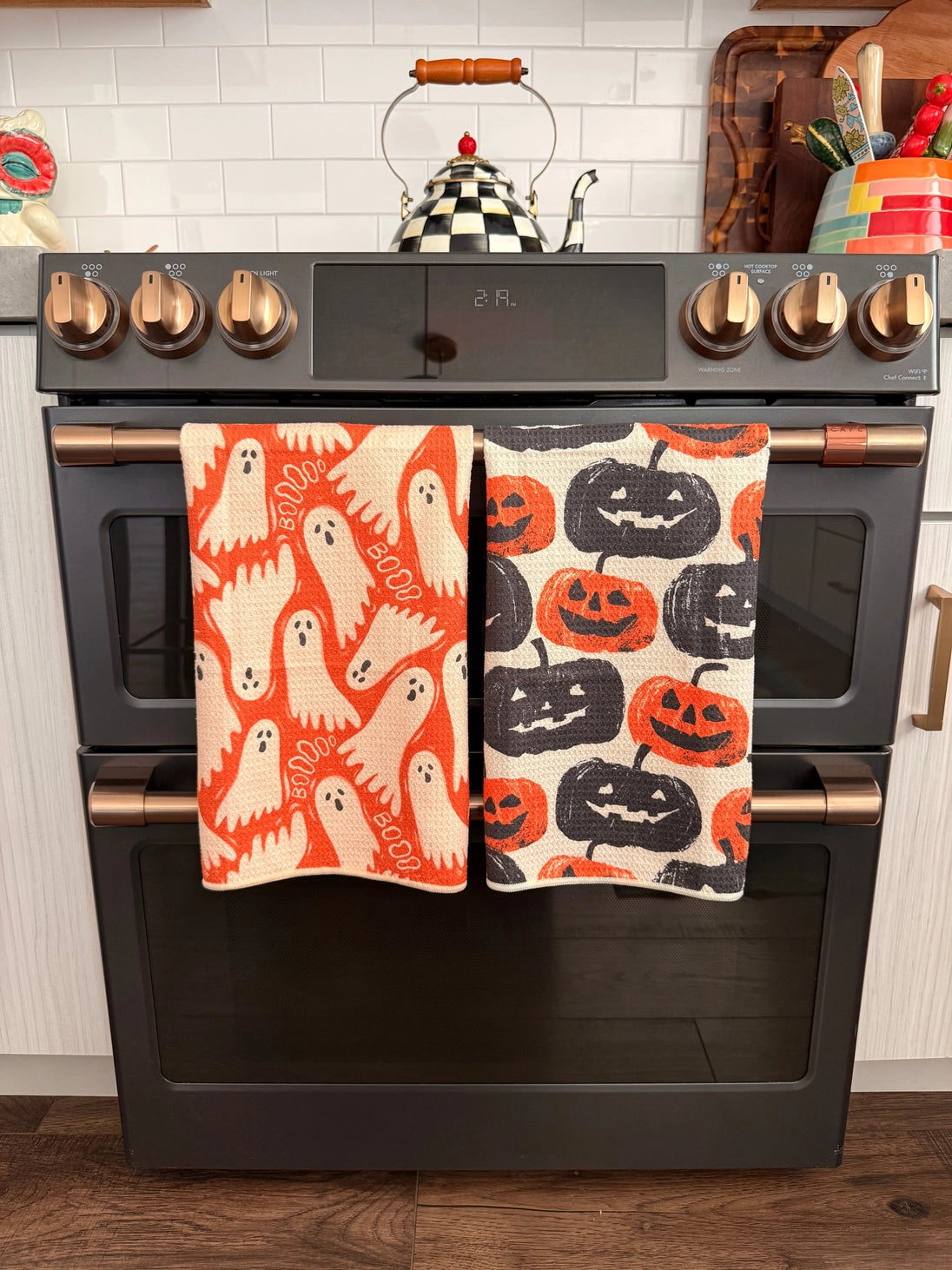 Midnight Pumpkins Double Sided Hand Towel