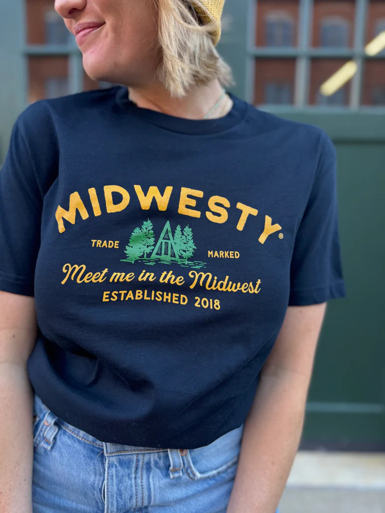 Midwesty Cabin Tee in Navy