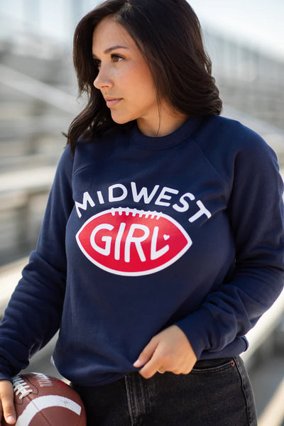 Midwest Girl Football Crew-Navy