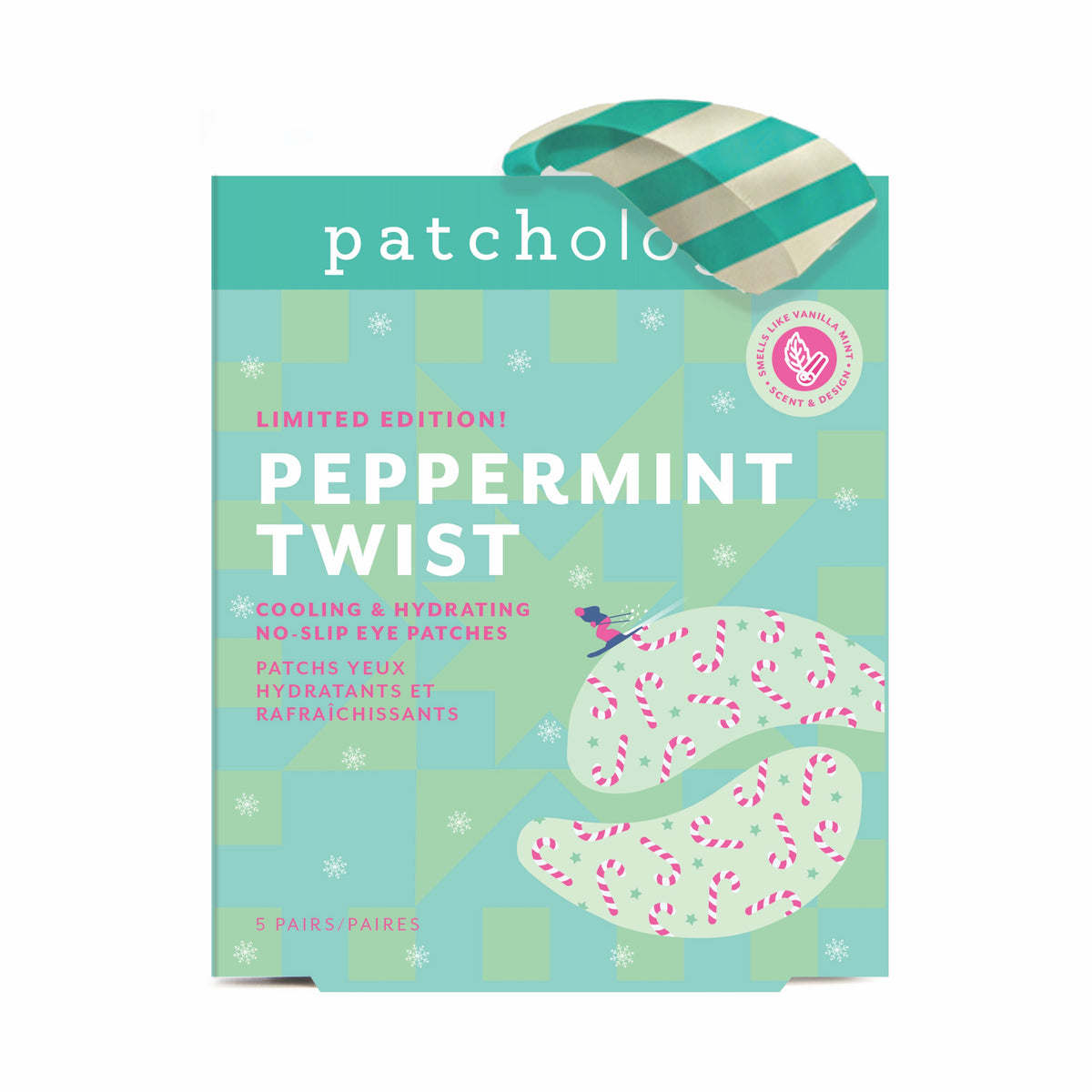 Peppermint Twist Holiday Eye Patches