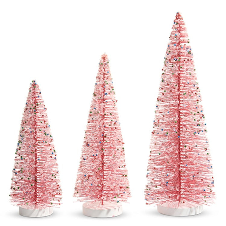 Sprinkled Pink Bottle Brush Tree