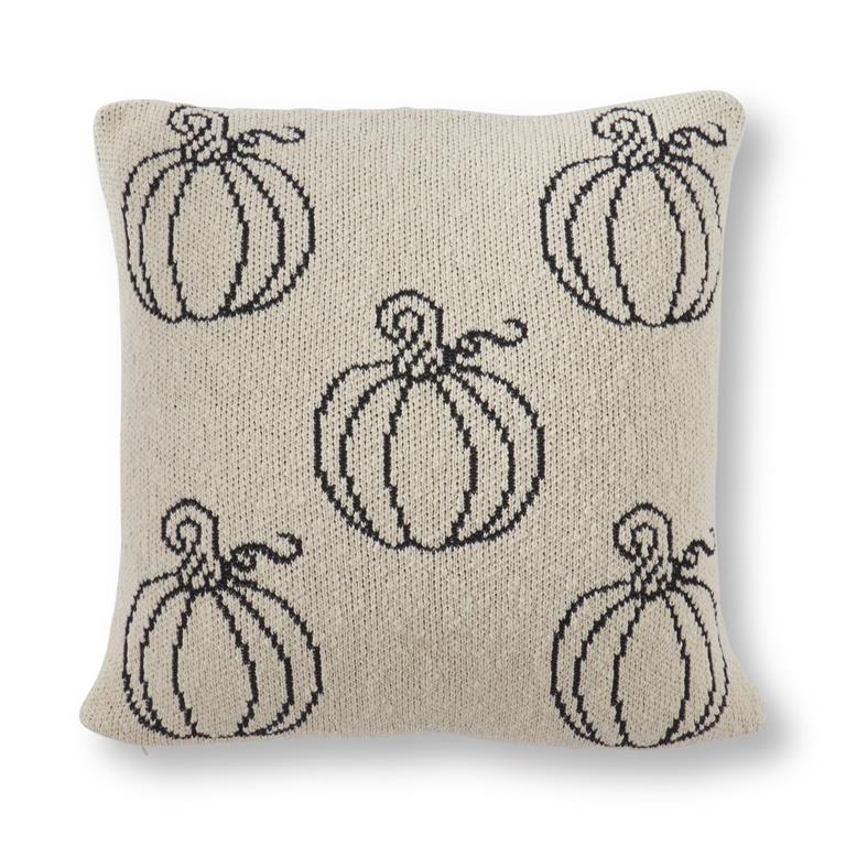 Pumpkin Pillow- Cream & Black