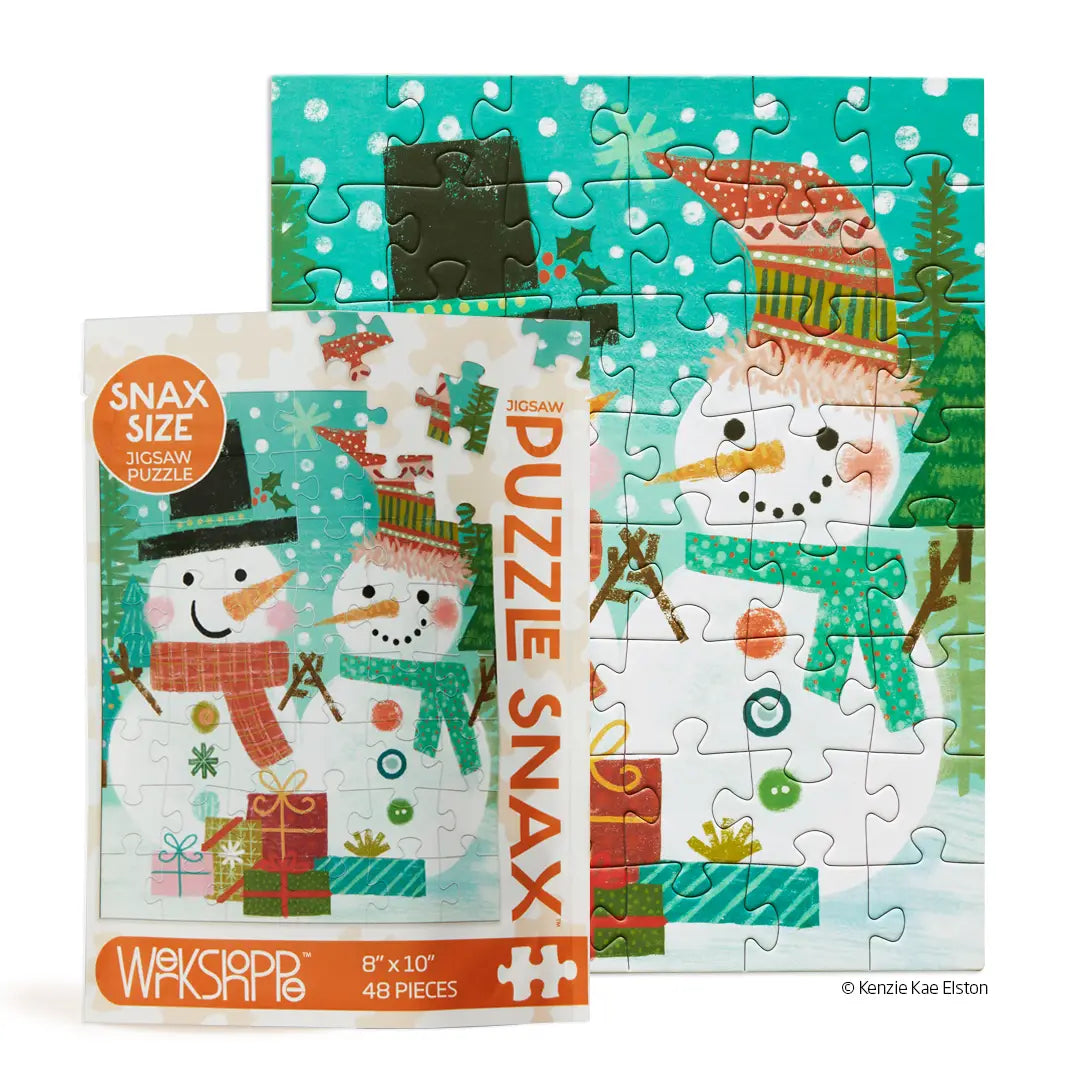 Snowmen Gift Exchange Puzzle Snax- 48 Piece Kids Puzzle