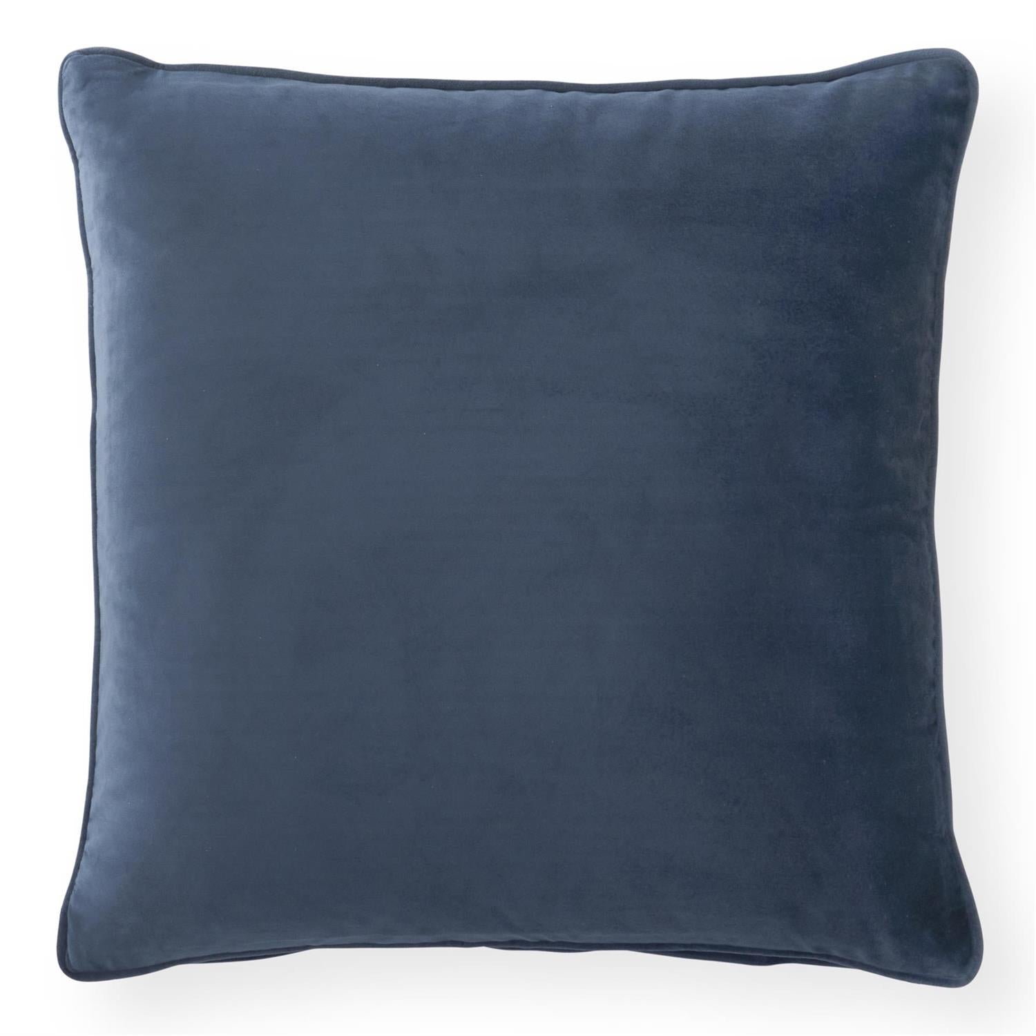 20 Inch Blue Velvet Square Pillow