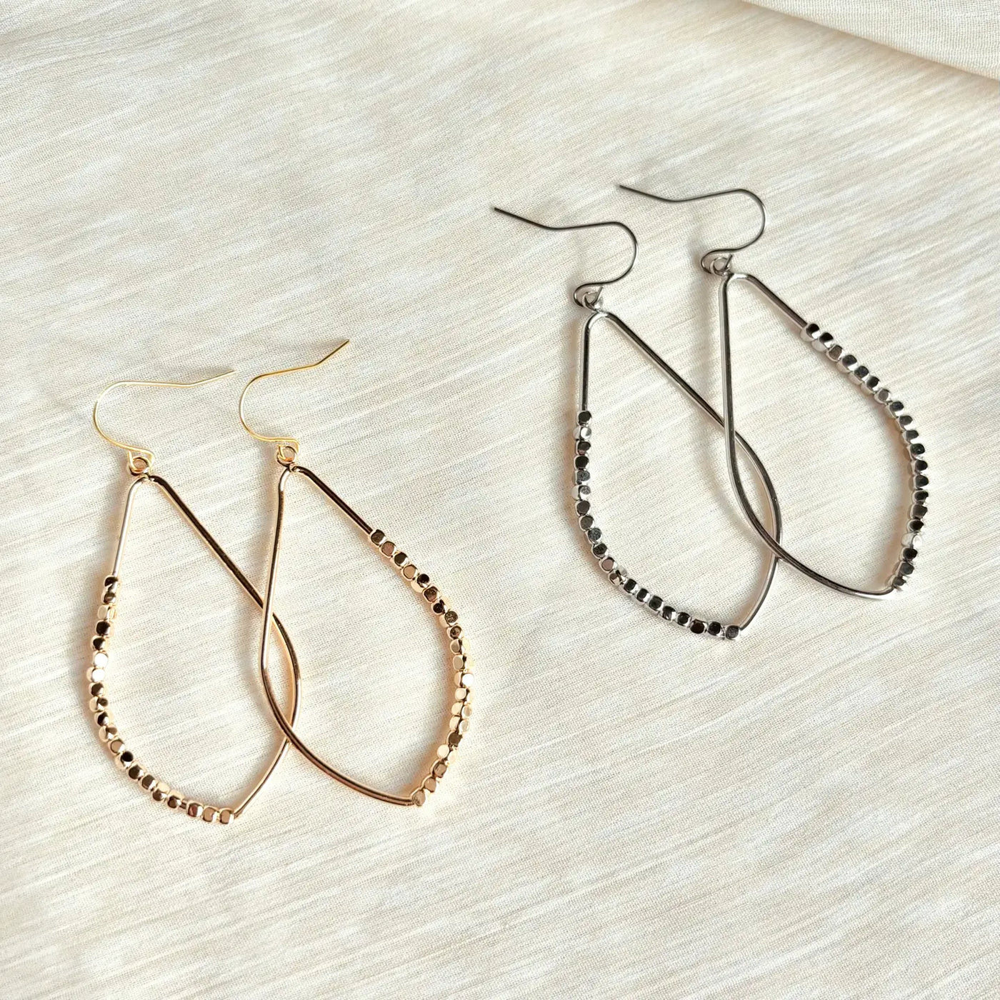 Beaded Tear Drop Earrings