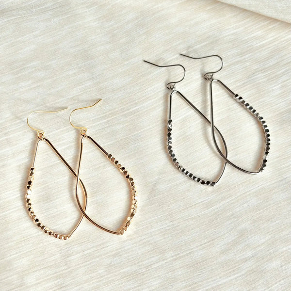 Beaded Tear Drop Earrings