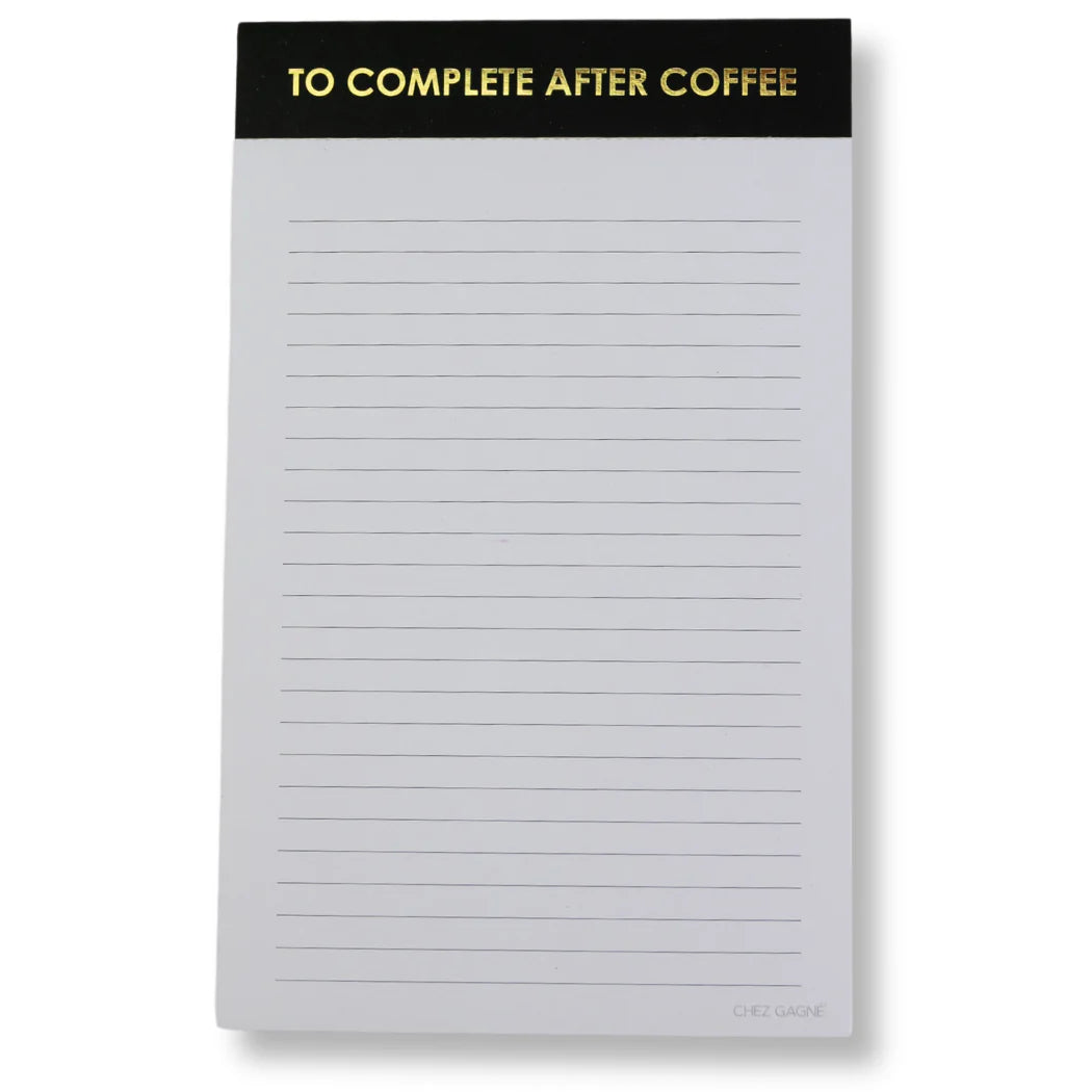 To Complete After Coffee Notepad