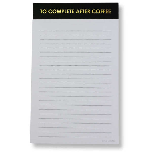 To Complete After Coffee Notepad