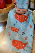 Doe A Deer Star Spangled Full Pattern Flour Sack Towel