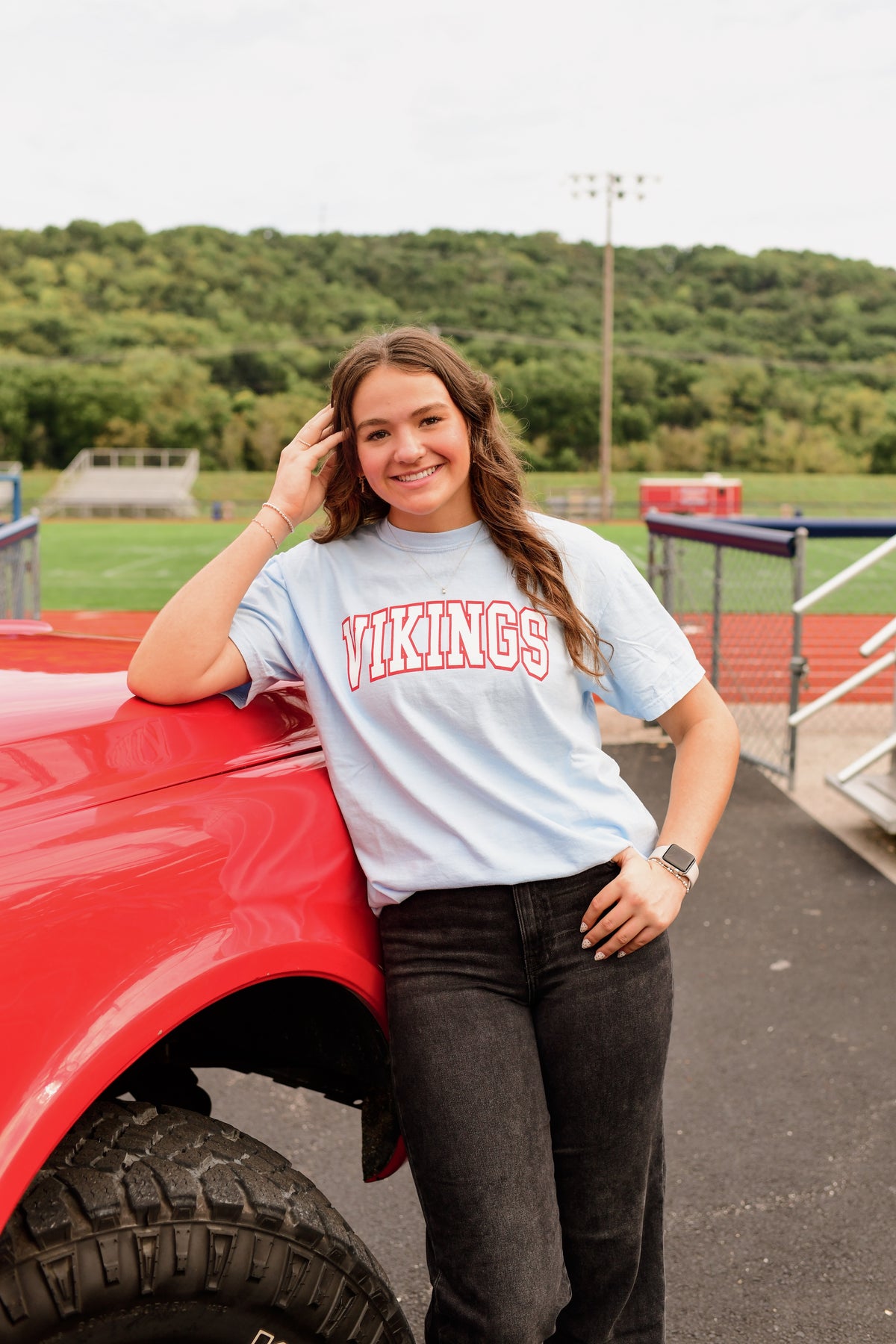 Decorah Vikings Tee-Hydrangea