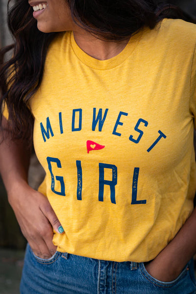 The Midwest Girl Tee-Mustard