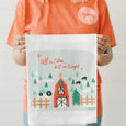 All Is Calm - Kitchen Tea Towel Doe a Deer