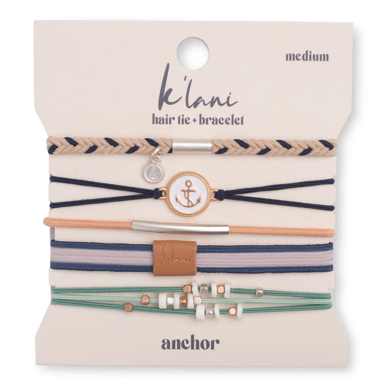 K'Lani Hair Tie Bracelet- Anchor