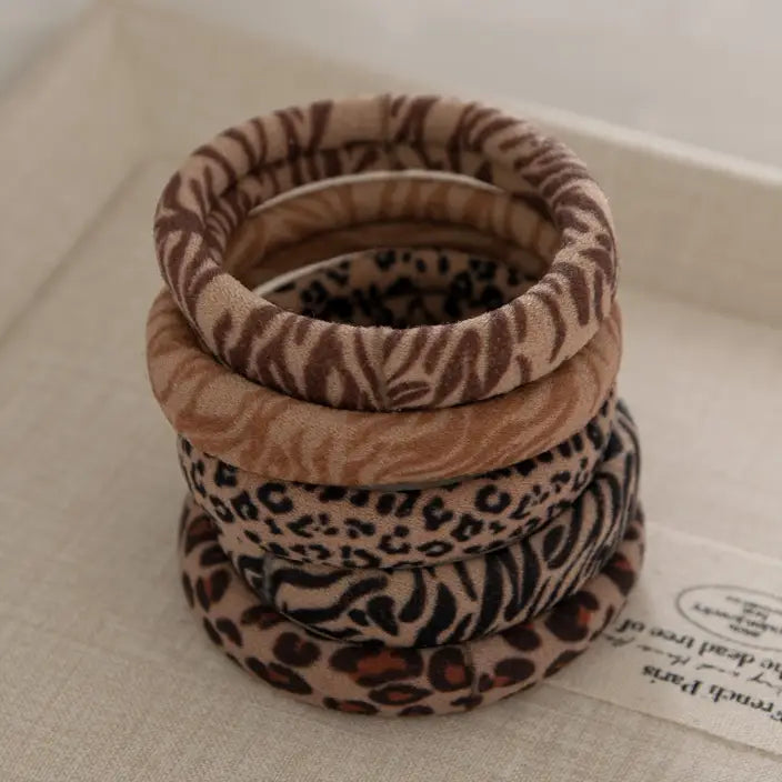 Animal Print Seamless Hair Ties