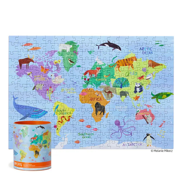 Animal World Map | 250 Piece Puzzle