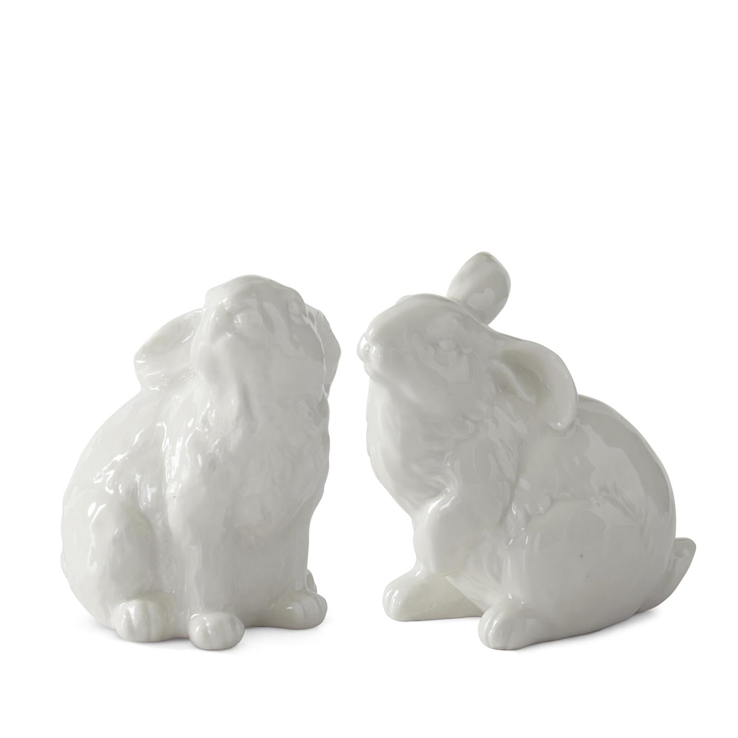 Assorted 3.75" White Porcelain Rabbits