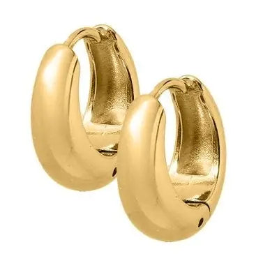 Sunday Hoop Huggie Earrings (Gold)