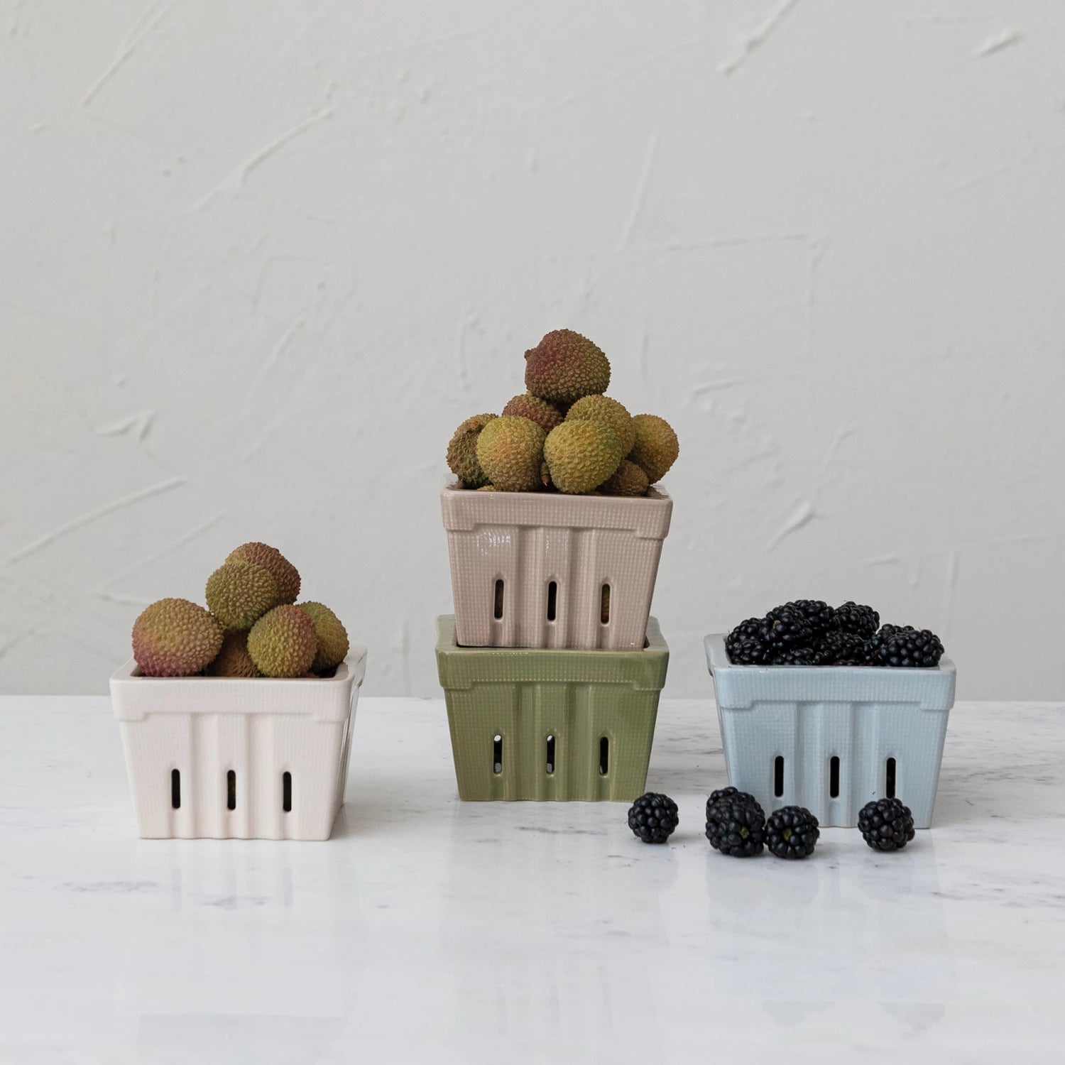 Stoneware Berry Baskets