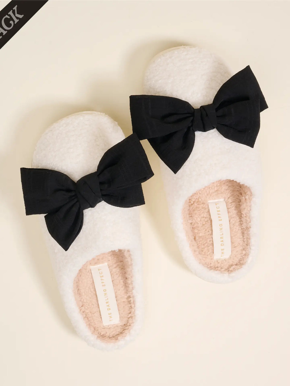 Betty Bow Slippers-Black