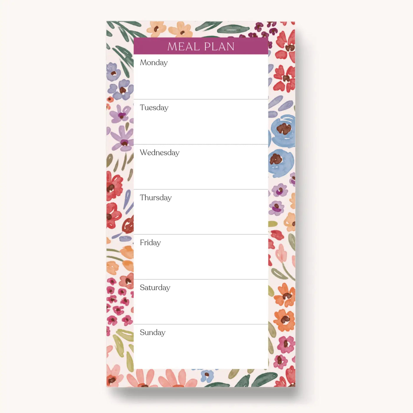 Magnetic Meal Plan Notepad