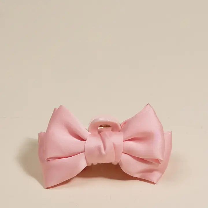 Mini Satin Bow Claw Clip