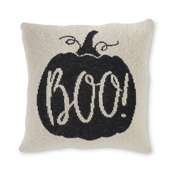 BOO Pillow- Cream & Black