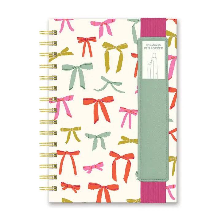 Put A Bow On It Oliver Notebook with Pen Pocket