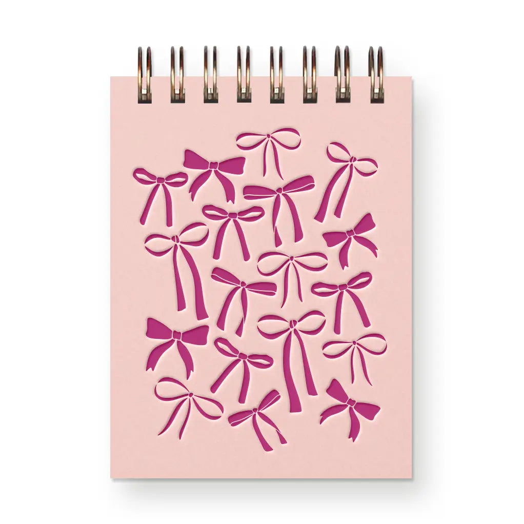 Bow Pattern Mini Jotter Notebook