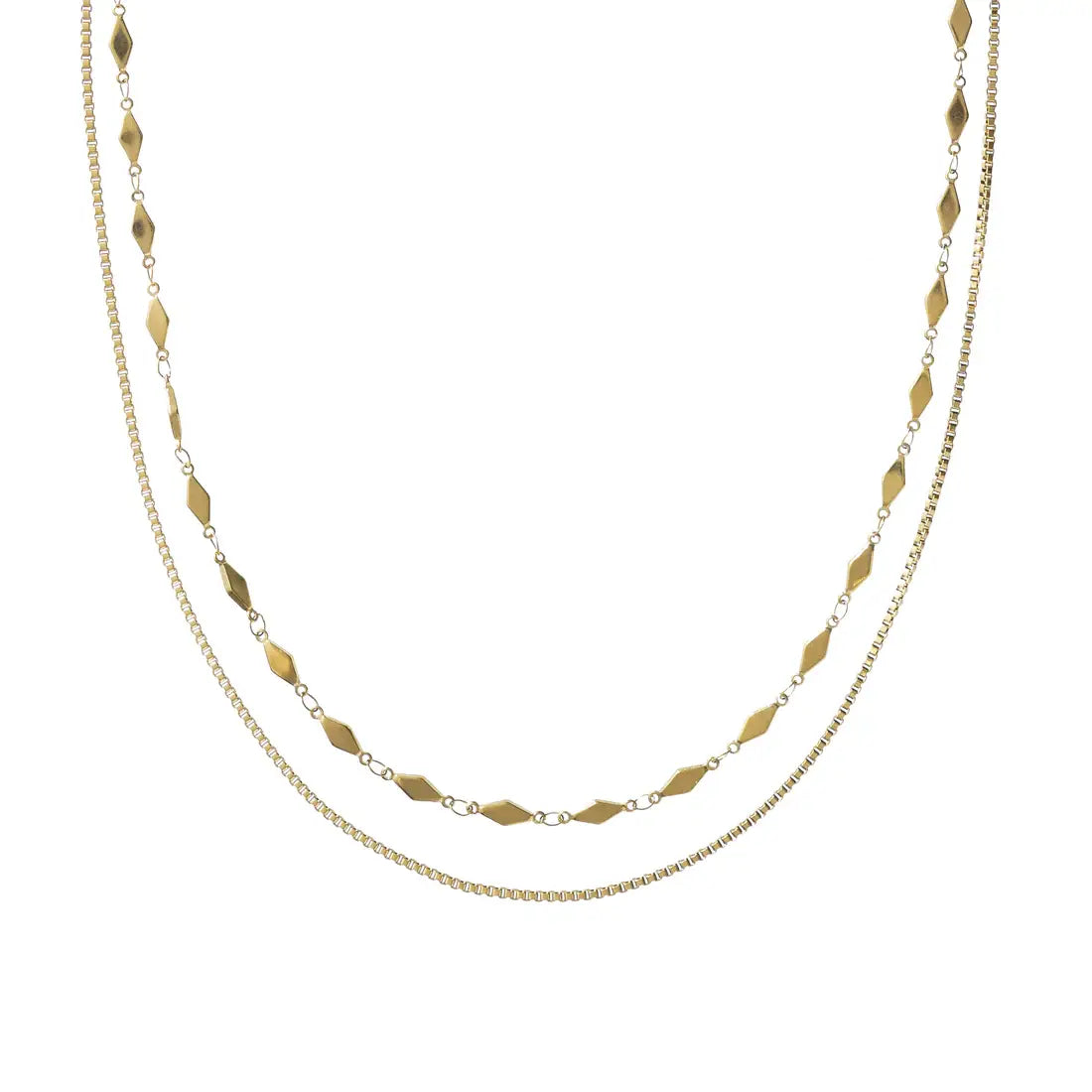 Brenda Grands Box Chain Layered Necklace