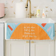 Bright Blue Sky Colorblock Kitchen Towel from Doe A Deer Design