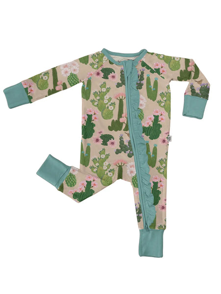 Cactus Flower Zip Up PJs