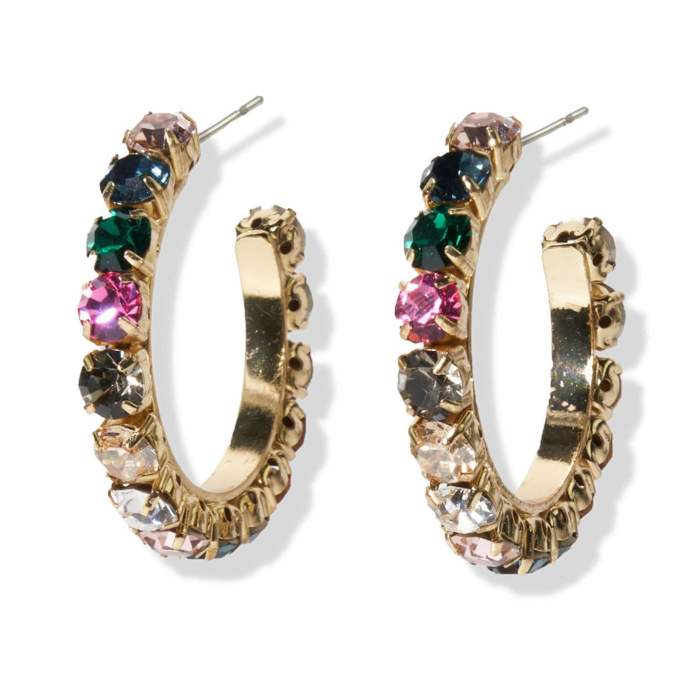 Ink & Alloy Cameron Mixed Large Hoop Earrings Rainbow