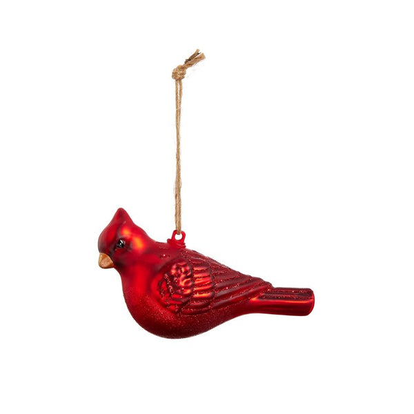 Glittered Red Cardinal Ornament