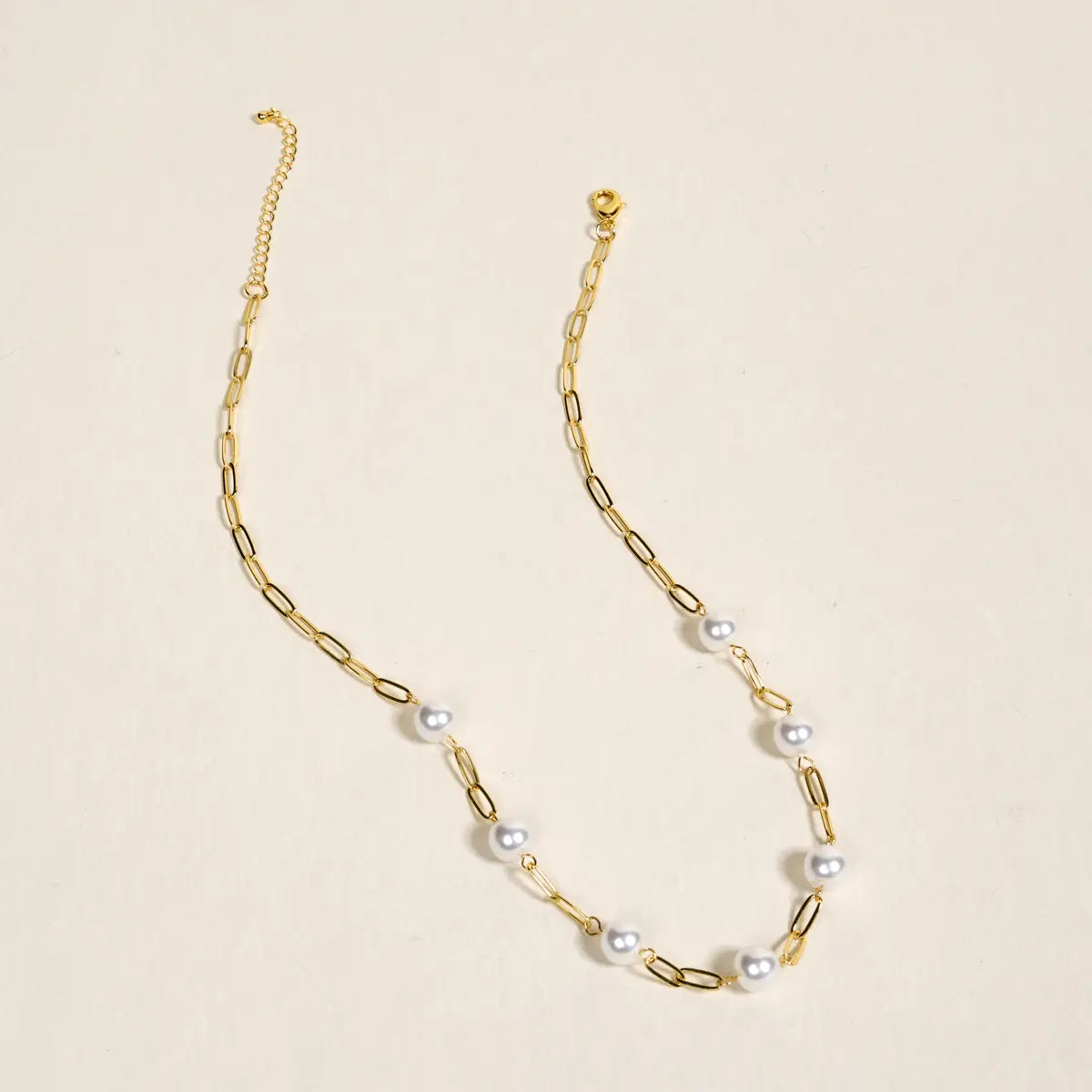 Pearl Paperclip Necklace