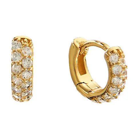 Brenda Grands Crystal Huggies | Gold