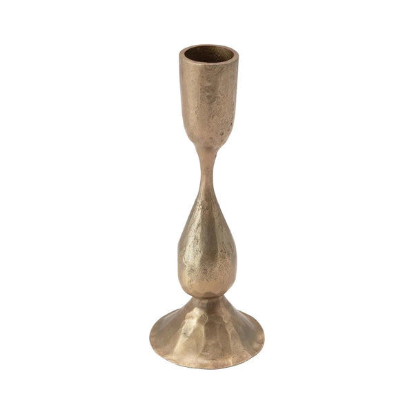 Hand Forged Metal Taper Holder- Antique Brass