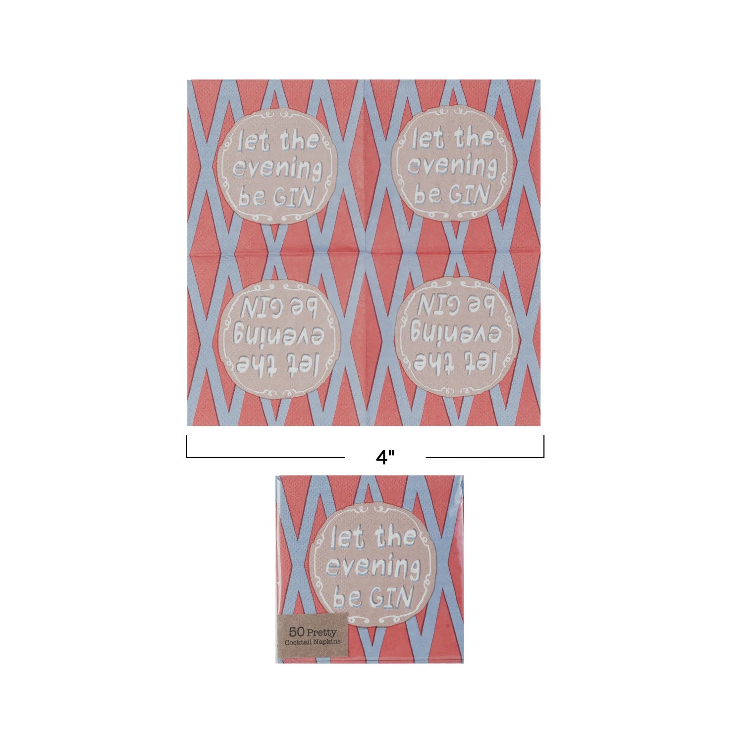 Let The Evening Be GIN Cocktail Napkins