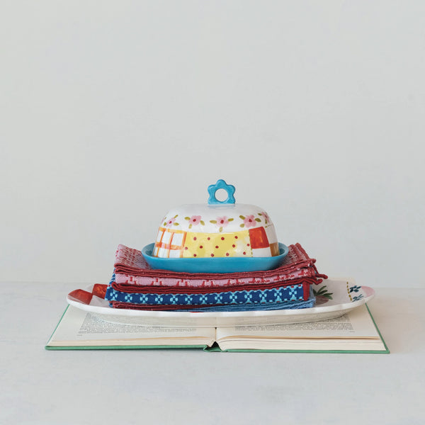 Hand Painted Butter Dish