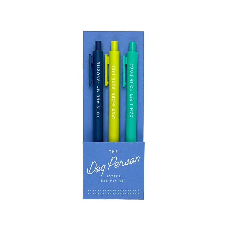 The Dog Person Jotter Gel Pen: Set of 3
