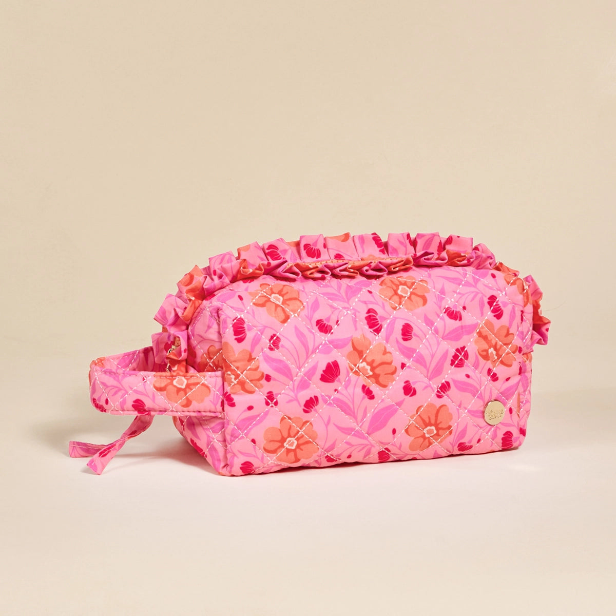 Essential Quilted Cosmetic Pouch | Poppin' Petals