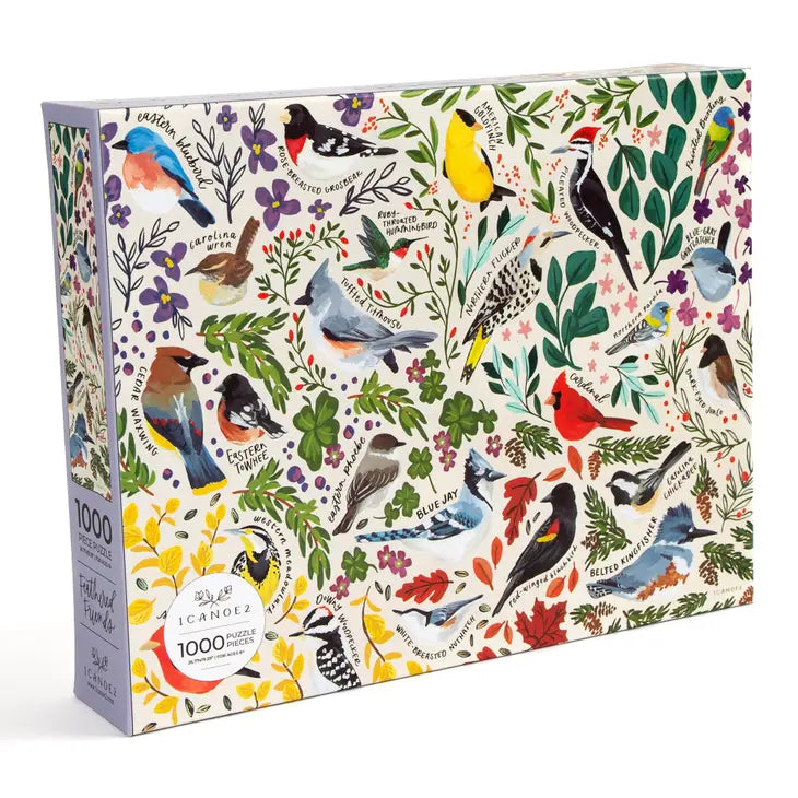 Feathered Friends - 1,000 Piece Bird Jigsaw Puzzle