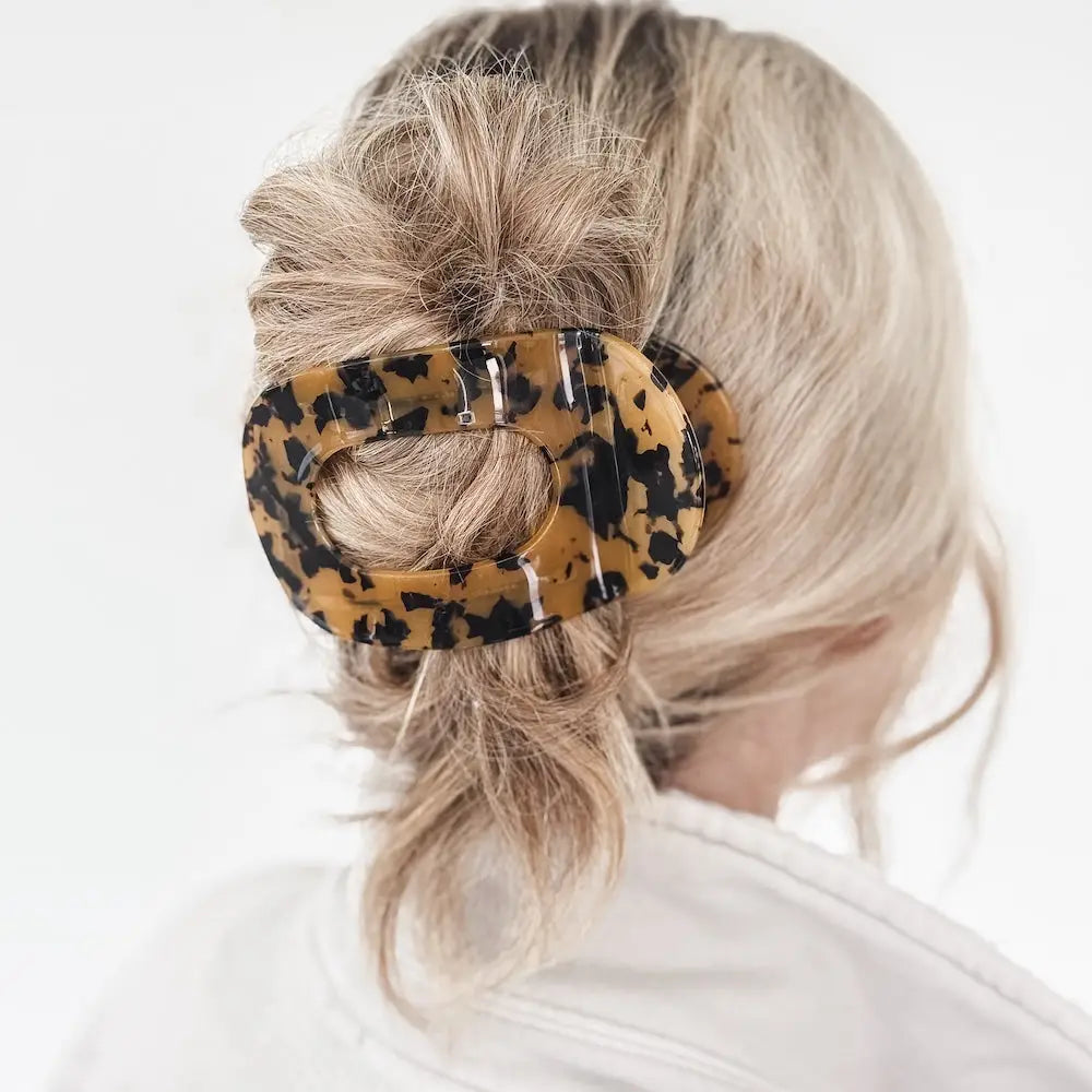 Large Flat Round Hair Clip