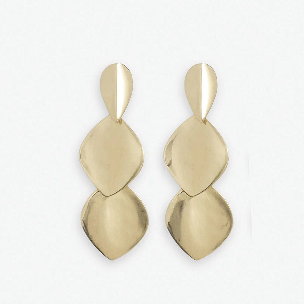 Flora Brass Earrings