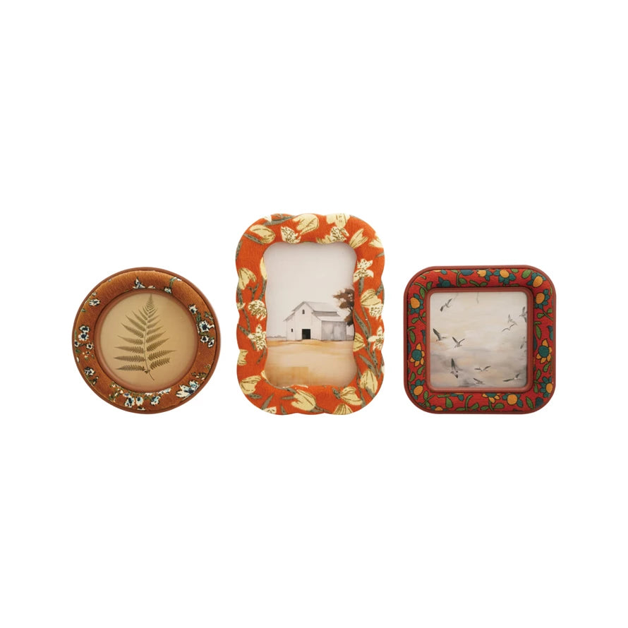 Embroidered Frame w/ Floral Pattern