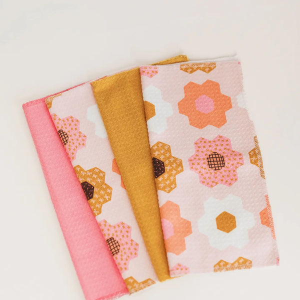 Flower Garden Waffle Cloths