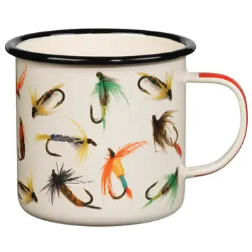 Fly Fish Enamel Mug