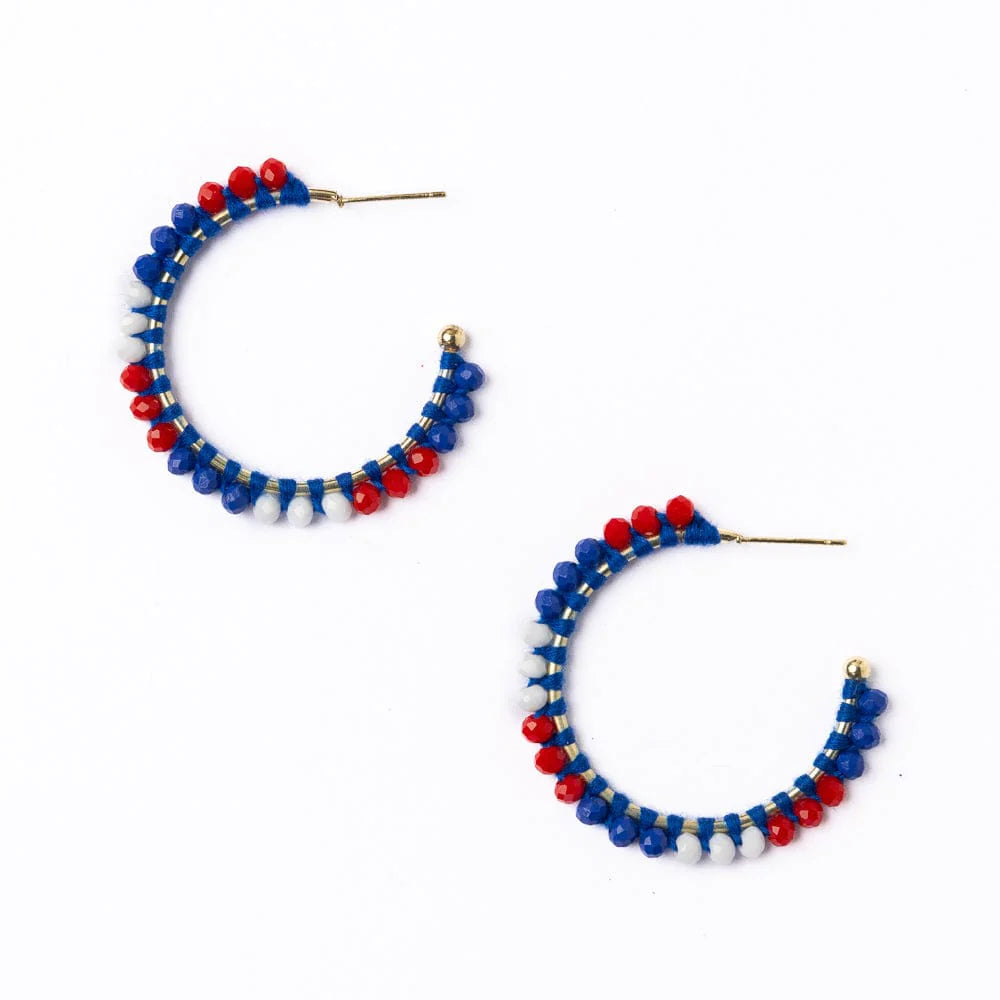 Gameday Crystal Threaded Beads Hoop