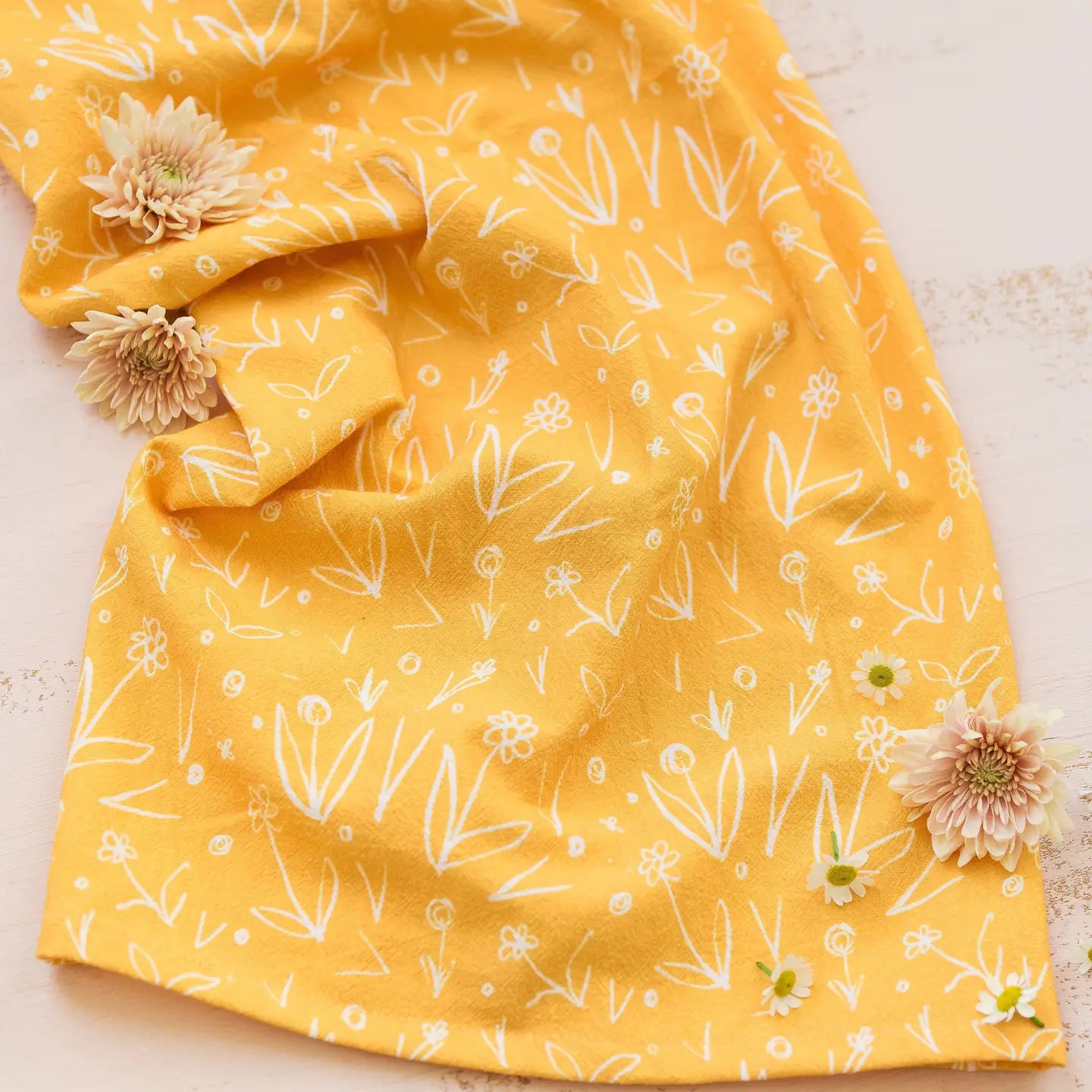 Golden Meadow Full Pattern Tea Towel